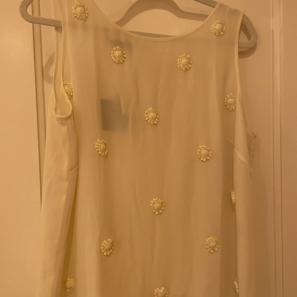 NWT Talbots Ivory Sleeveless Blouse
